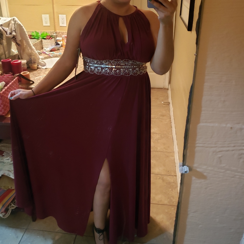 Burgundy formal dress